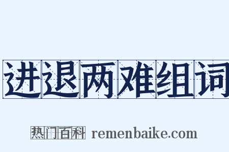 进退两难组词是什么意思的图片